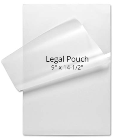 Legal Size Laminating Pouches
