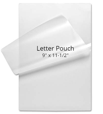 Letter Size 5mil Adhesive Backed Laminating Pouch Sheets Laminate Paper