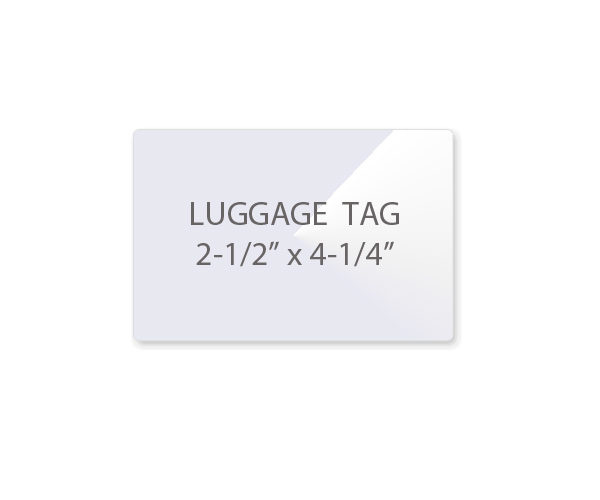Luggage Tag Size Laminating Pouches