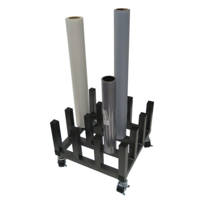 Mobile Rack - 16 Laminating Film Rolls (3" Cores)