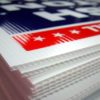 Corrugated Plastic White Plain Boards - Vertical Opening
