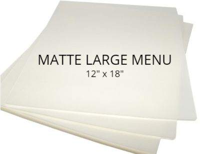 Matte Large Menu Size Laminating Pouches