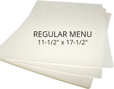 Regular Menu Size Laminating Pouches